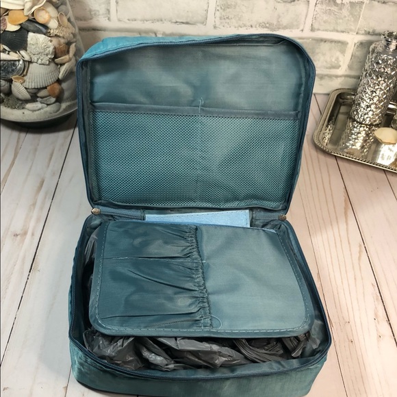 Travel Season Toiletry Travel Bag in Navy or Teal - Picture 10 of 16